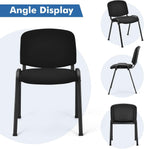 S AFSTAR Set of 10 Conference Chairs, Stackable Chair with Padded Cushion, Ergonomic Office Guest Reception Chair, Guest Chairs for Reception Waiting Room Meeting Room Office Lobby Church (10 Pack)