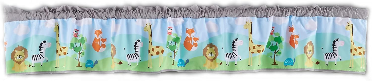 1 PCs Animal Themed Nursery Decorative Window Valance Noah's Ark Baby Girl Baby Boy Animal Thematic Window Curtain