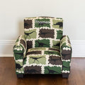 direfly Personalized Child's Upholstered Rocking Chair/Chair - Dinosaurs Green/Brown