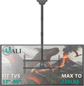WALI Ceiling TV Mount for 37-90 Inch TVs, Extra Long Arm Ceiling Mount TV Bracket, Telescoping Height Adjustable Hanging Pole TVs Ceiling Mount, Holds 220 lbs, Max VESA 800x400mm (CM3790XL), Black
