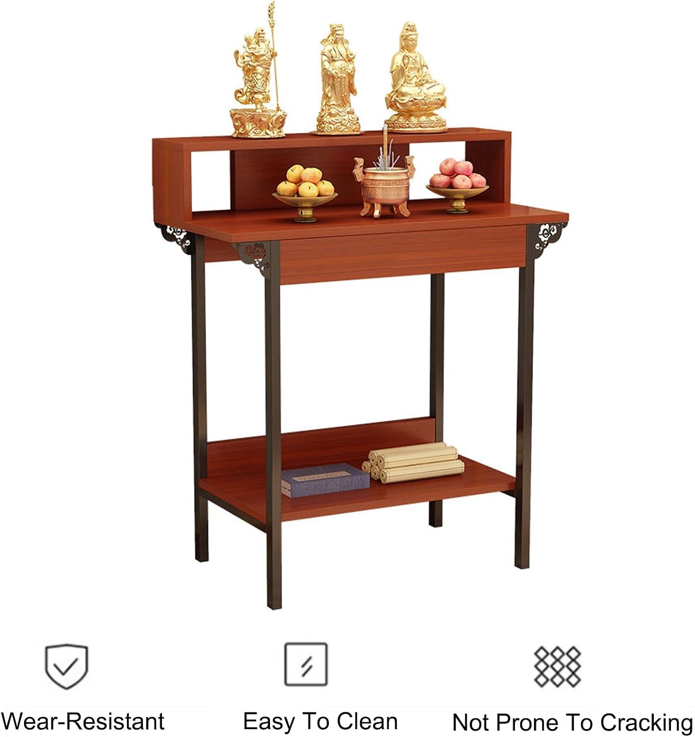 3-Tier Meditation Table, Personal Shrine Altar, Prayer Stand Riser for Home Decor in Living Room, Bedroom, Office, Bathroom