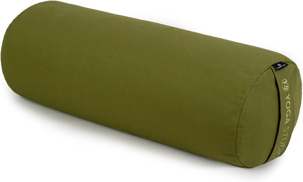 Yoga Studio Yoga Bolster | European Organic Buckwheat | (GOTS Certified) | with Removable Washable Cover