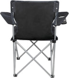 Quad Folding Camp Chair with Cup Holder, Black