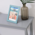 2 Tier Console Table, Sofa Side Table with Storage Shelf, X for Entryway, Living Room, and Hallway, Grey