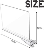 Acrylic Shelf Dividers for Closet Organization, Closet Shelf Organizer Closet Separator for Wood Shelves Clear Shelf Dividers for Closets (6 Pack)