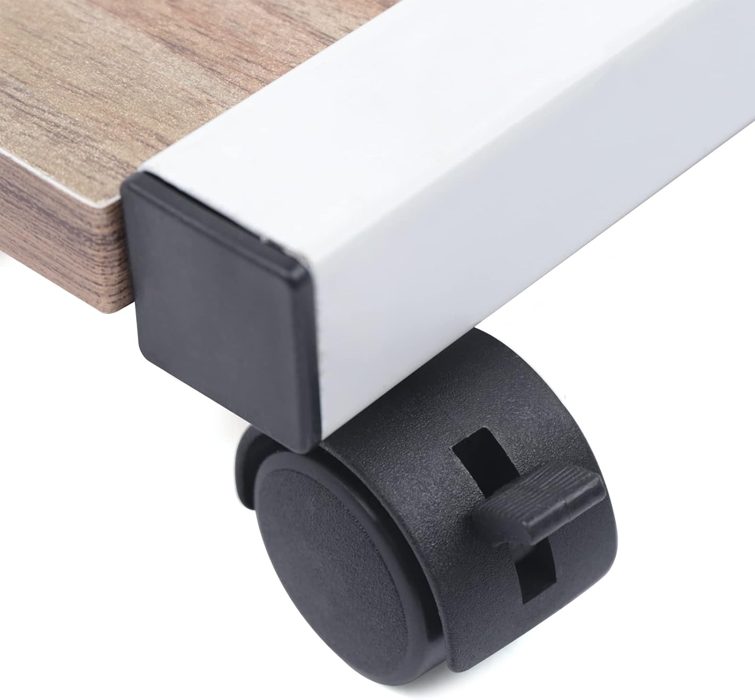Shaped End Table Adjustable Height C Table with Wheels with Storage Wooden Snack Side Mobile Couch Table for Living Room Bedroom Study Rooms, Dormitories