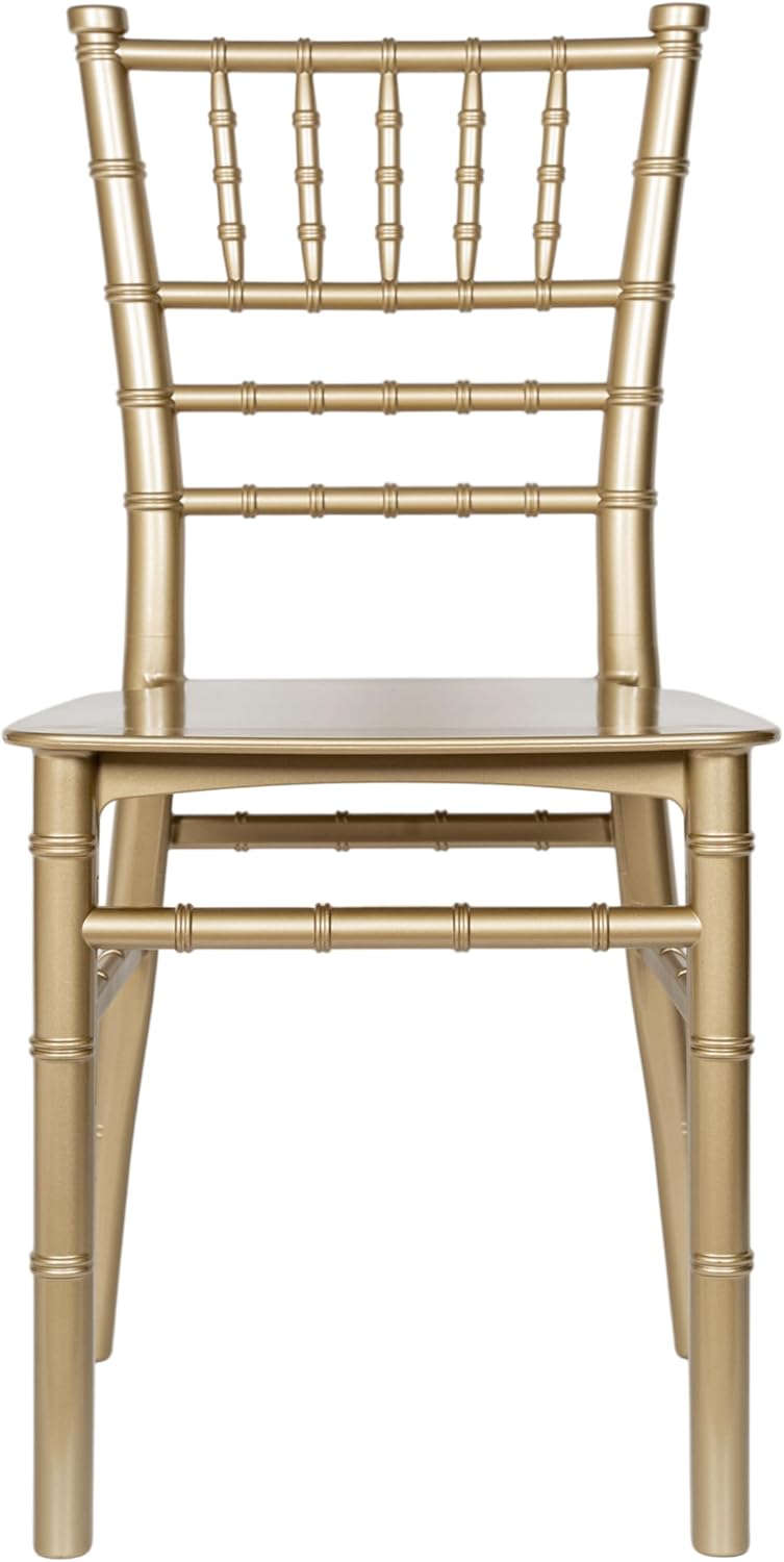 Flash Furniture Hercules Series Children's Resin Event Chair, Commercial/Residential All Occasion Chair, 330 lb. Static Weight Capacity, Gold