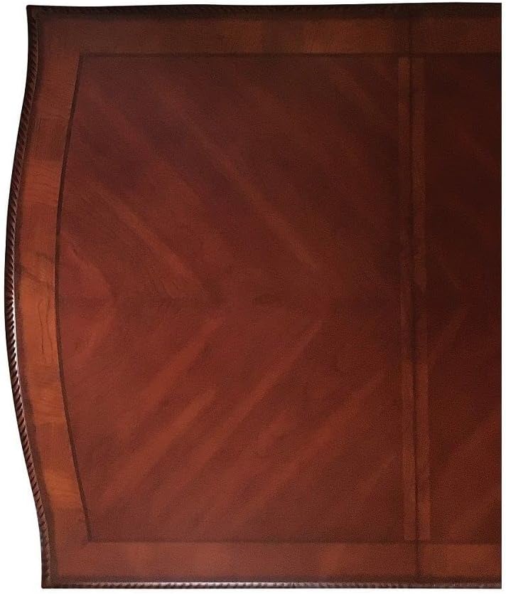 Kitchen Furniture Set 9pc Formal Dining Table Set Include 1 Dining Table, 6 Side Chairs and 2 Arm Chairs, 8-Person Solid Wood Extendable Dining Set (Cherry&Fabric)
