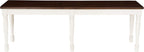 Crosley Furniture Shelby Wood Dining Bench for Entryway or Mudroom, Distressed White