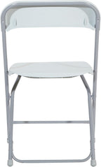 Office Star Resin 5-Piece Folding Square Table and Chair Set, Light Grey