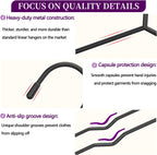60Pack Metal Wire Hangers+5 Clothes Pins, 16.5" Wire Clothes Hangers for Standard Sized Shirt, Suits, Jackets, Skirts, Ultra Thin Space Saving, Bulk for Home and Commercial