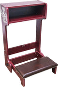FixtureDisplays 32X20X20" Prayer Bench, Padded Kneeler with Book Shelf, Easy Fold-Away Prayer Table Chair 10104