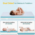 Pack and Play Mattress,Dual Sided Memory Foam Pack N Play Mattresses,Breathable with Non-Slip Bottom Removable Cover