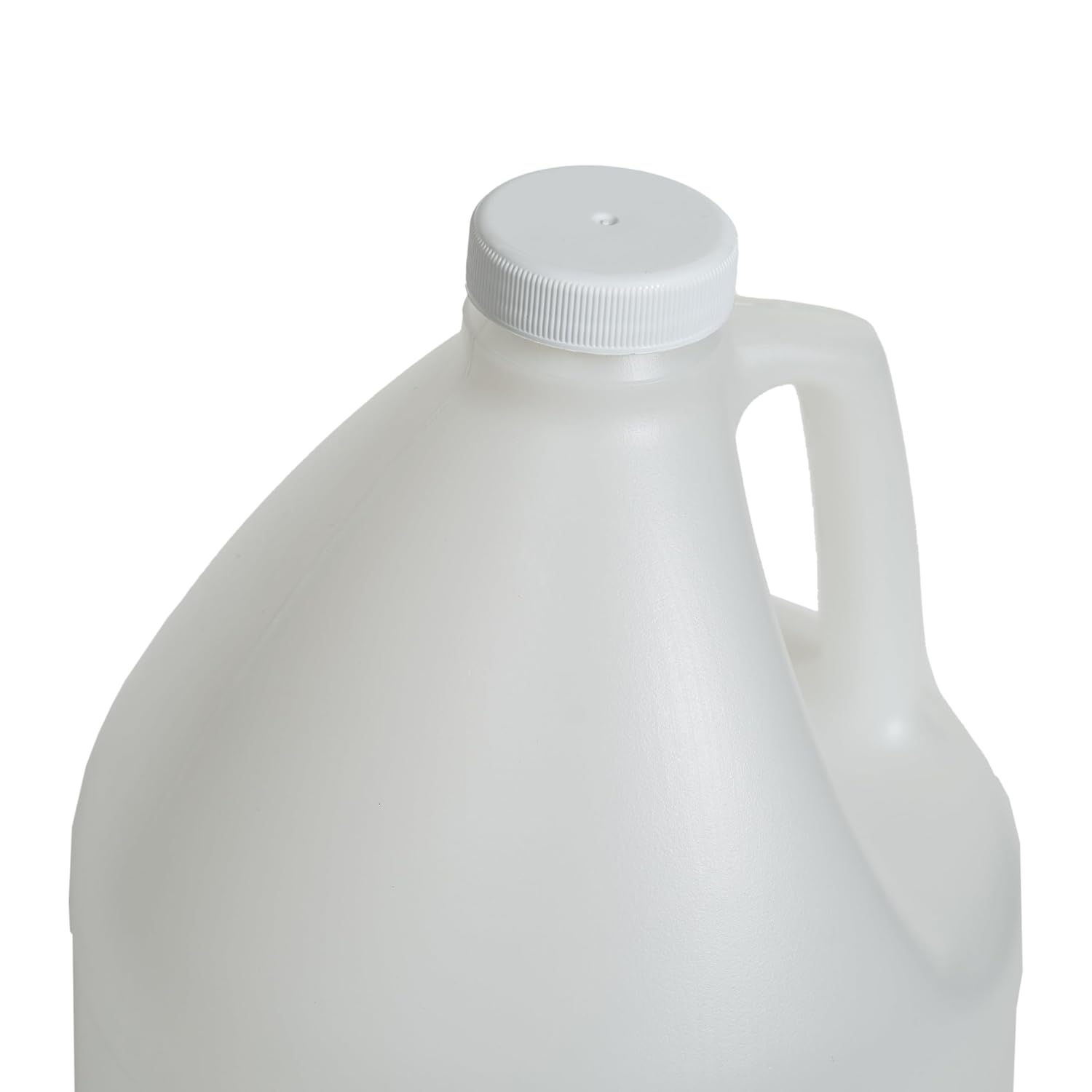 FastRack 1-Pack 1 Gallon Water Bottle - Round Plastic Jug Container with Lid | White Food Grade Gallon Water Jug, BPA-Free, Leak-Proof Pitcher with Lid Fermentation, Brewing, Storage & More