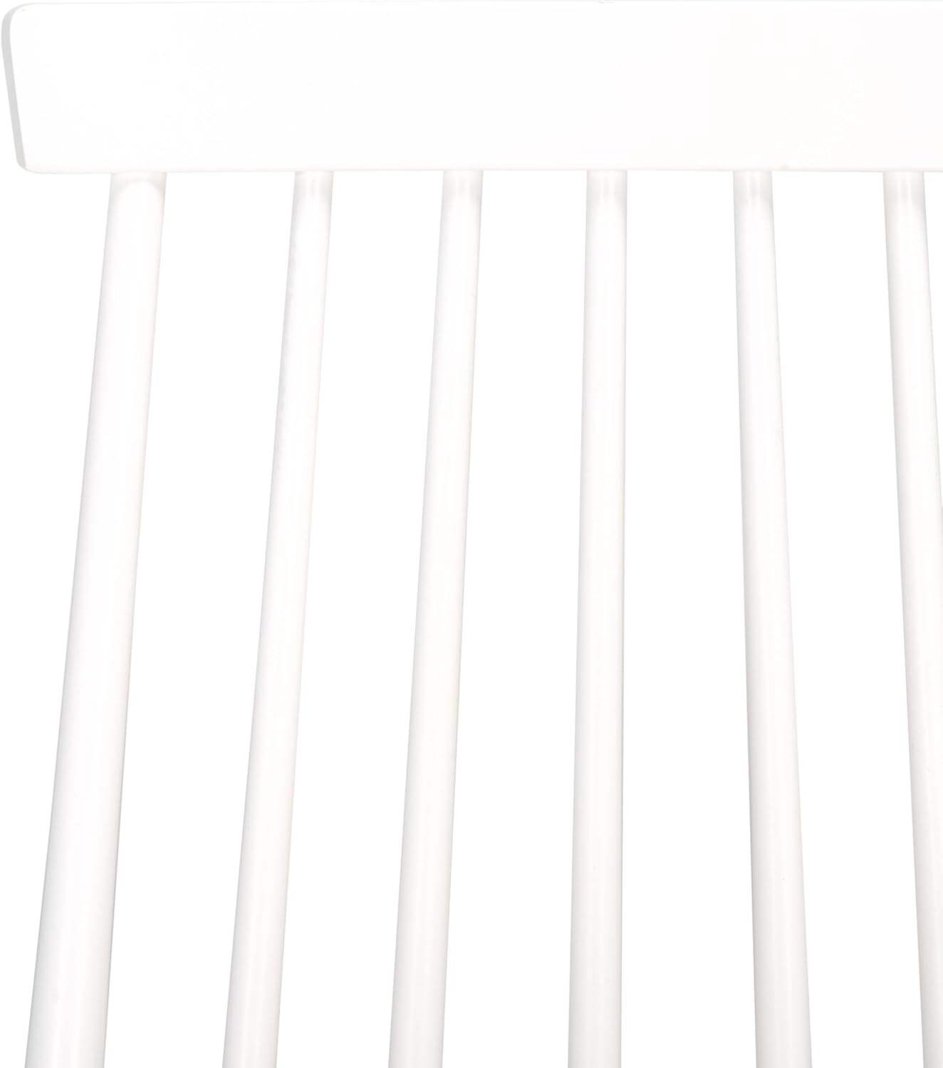 SAFAVIEH Home Collection Burris Farmhouse White/Natural Spindle Back Living Room Dining Room Bedroom Office Foyer Side Chair