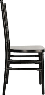 Set of 4 Black Stackable Chiavari Chairs, Modern Dining Chair, Accent Chair, PP Ghost Chairs for Outdoor Banquet Wedding Party Event Reception