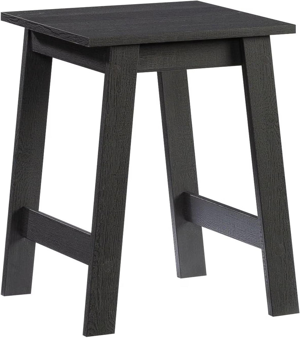 Side Table in Black, Wood End Table for Living Room, Bedroom, Hallway, Modern Style with Spacious Top Surface