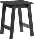 Side Table in Black, Wood End Table for Living Room, Bedroom, Hallway, Modern Style with Spacious Top Surface
