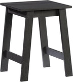 Side Table in Black, Wood End Table for Living Room, Bedroom, Hallway, Modern Style with Spacious Top Surface