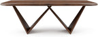 Furniture of America Nazaen III Mid-Century Modern Solid Wood 5-Piece Live Edge Dining Set – 82.5" Brown Table with Upholstered Chairs for Home Kitchen, Dinette, Rich Walnut