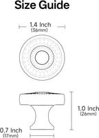 Alzassbg Round Cabinet Knobs, Matte Black, 1.4 Inch Diameter, Decorative Filigree Pattern, Kitchen and Drawer Hardware, 10 Pack, AL0001MB