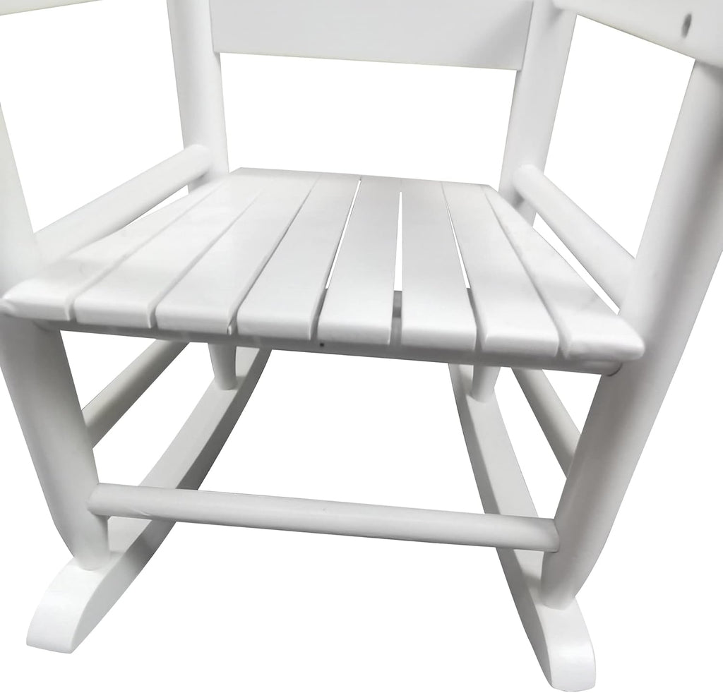 Children's Wooden Rocking Chair, White, Classic Style, Indoor Use, Kids Toddler Rocker