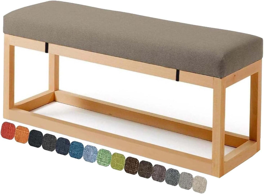 Indoor Bench Cushion 2 3 Seater Long Seat Cushion 120cm/150cm/140cm,Thick 5cm Garden Dining Seat Cushion Pad Kitchen Home Wooden Bench Outdoor(4,67x18in/170x45cm)