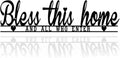 Bless This Home Wall Decor, Blessed Wall Decor, Black Metal Bless This Home Sign, Metal Wall Art Farmhouse Entryway Sculptures for Home Decor Inspirational Quotes, for Hallway, Kitchen, Living Room