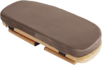 Meditation Prayer Bench, Portable Foldable & 5° Ergonomic Tilt Kneeling Meditation Yoga Stool with Cushion & Carry Bag for Home/Studio/Gym, Bamboo & Velvet Kneeling Stools (Coffee)