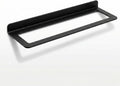 Wall Mounted Metal Wine Rack Single Bottle Holder, 13.4" x 3.3" (34 x 8.5 cm) Modern Floating Wine Display, Space-Saving Black Steel Wine Bottle Shelf for Kitchen, Bar & Dining Room