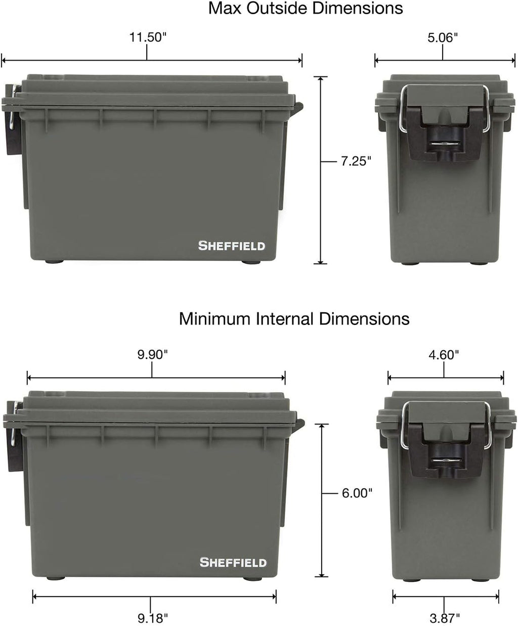 SheffieldField Box, Charcoal Black