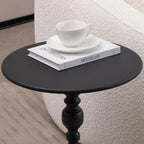 Saiveina Adjustable Side Table, Small Tea Martini Table, Gold, Natural Marble Decorative Pedestal End Table for Display and Storage