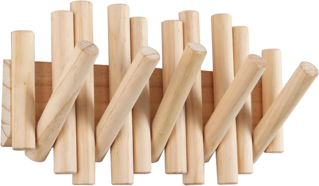 Wall Mount Coat Rack with 5 Hooks: Space-Saving Wall Coat Rack, Hooks for Hanging in Entryway, Bathroom, Home Office