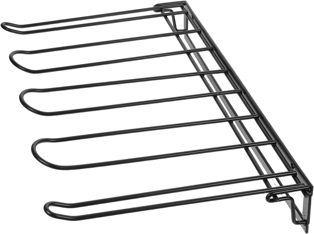 MAGICLULU Wall Mounted Folding Boot Rack for 2 Pairs of Tall Boots, Space Saving Iron Shoe Holder with Angled Hanging Design, Includes Expansion Screws, for Garage and Entryway Storage