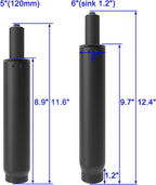 AAGUT 5'' Stroke Office Chair Gas Lift Cylinder Replacement, Pneumatic Shock Heavy Duty (450 lbs) Office Chair Parts & Universal Size, Class 4 Hydraulic Piston, Black