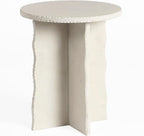 SAFAVIEH Couture Collection – Raybrook Stone Round Accent Table, Fully Assembled Mint Sandstone Side Table (SFV5785A)