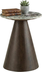 Signature Design by Ashley Waltnor Casual Accent Table with Marble Top, Gray & Dark Brown