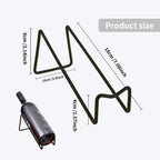 4 Pcs Single Wine Bottle Holder Black, Countertop Wine Rack, Tabletop Metal Wine Bottle Holder Stand Organizer for Cabinet,Bar