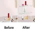 Acrylic Side Table, 3 Tier Corner Shelf Stand End Table Corner Display Rack Storage Shelf for Bathroom
