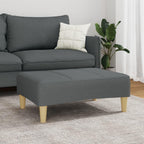 Footstool Dark Gray 30.3x21.7x12.2 Inches Fabric, Sturdy Plywood Frame Footrest for Sofa or Recliner, Cozy and Stable Stool for Living Room