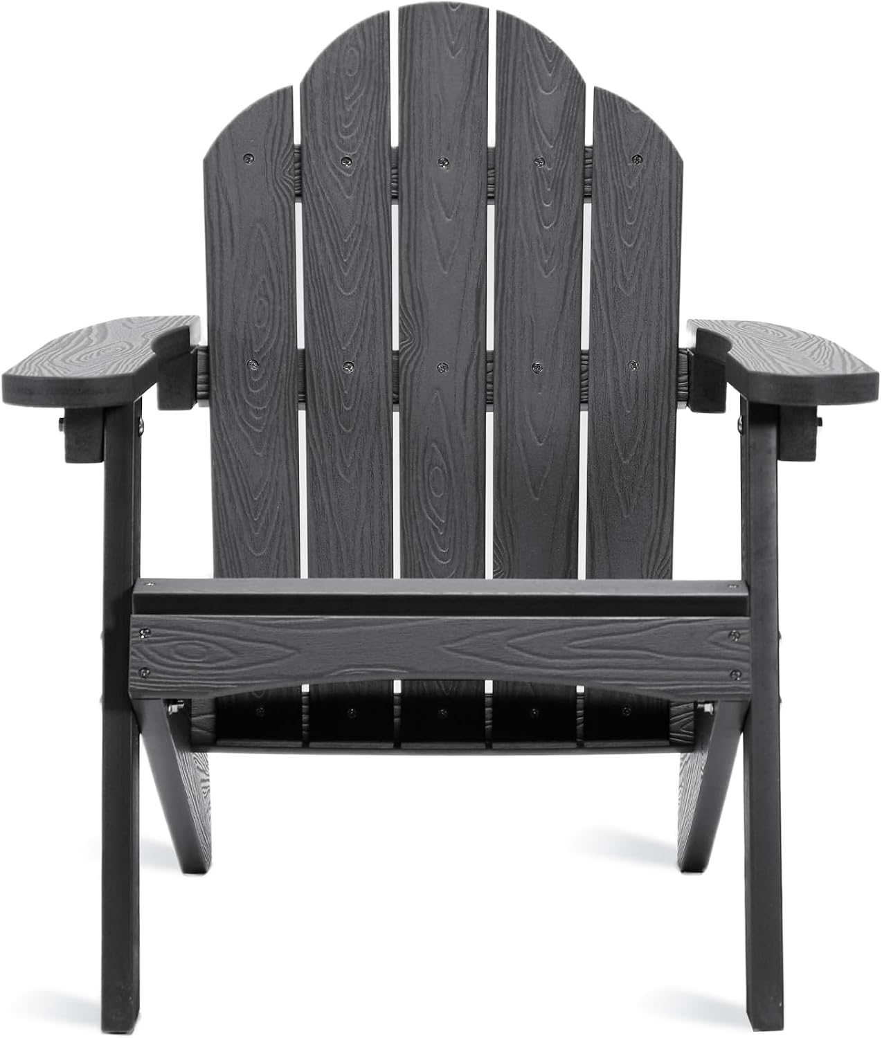 LUE BONA Kids Adirondack Chair, Gray Poly Lumber Plastic Chair, Toddler Adirondack Chair Weather Resistant, Kids Outdoor Patio Adirondack Lounge Chair for Balcony, Backyard, Preschool