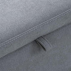 Nurture& The Ottoman Premium Quality Storage Ottoman for Nursery with Stain-Resistant Performance Fabric (Gray)