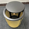 Round Rattan Storage Side Table Wooden Stool Stylish Woven Storage Solution Versatile Coffee Table for Living Room Balcony Practical(Black)