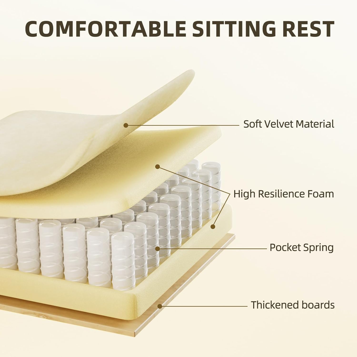 Gaming Chair Racing for Adult, Office Chair with Footrest Massage Lumbar Cushion, Velvet Fabric Reclining Video Game Chairs, Ergonomic Computer Chairs Height Adjustable, for Home Streaming, Beige