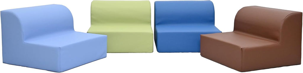Children's Factory Library Loungers, Flexible Seating Classroom Furniture, Comfy Kids Chairs, Woodland, Set of 4
