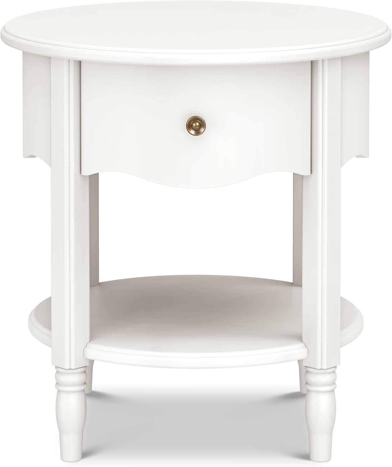 Namesake Liberty Assembled Nightstand in Warm White, Greenguard Gold Certified, Nightstand for Baby and Kids Room, Fully Assembled