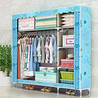 Simple Wardrobe Reinforced Thicken Cloth Sturdy Steel Frame Assembly Oxford Locker Hanging