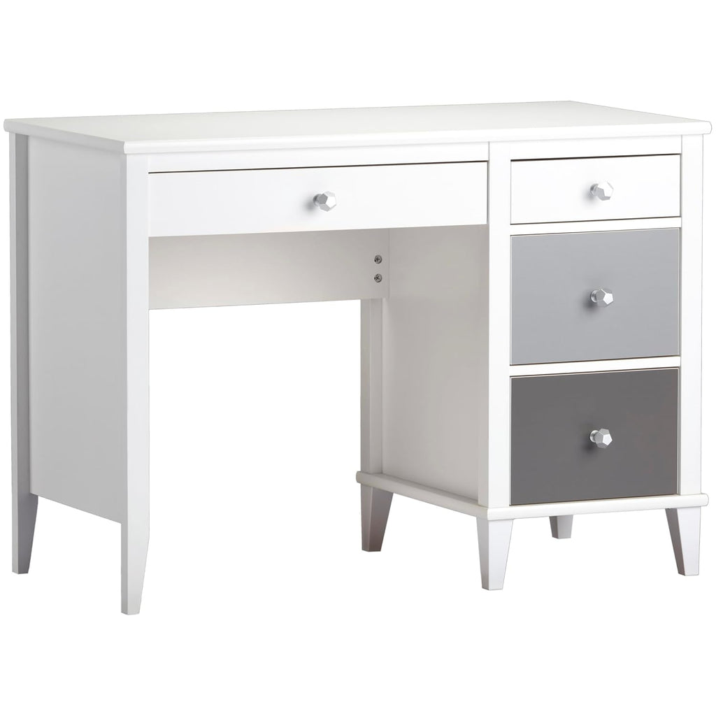 Little Seeds Monarch Hill Poppy Kids’ White Desk, Grey Drawers