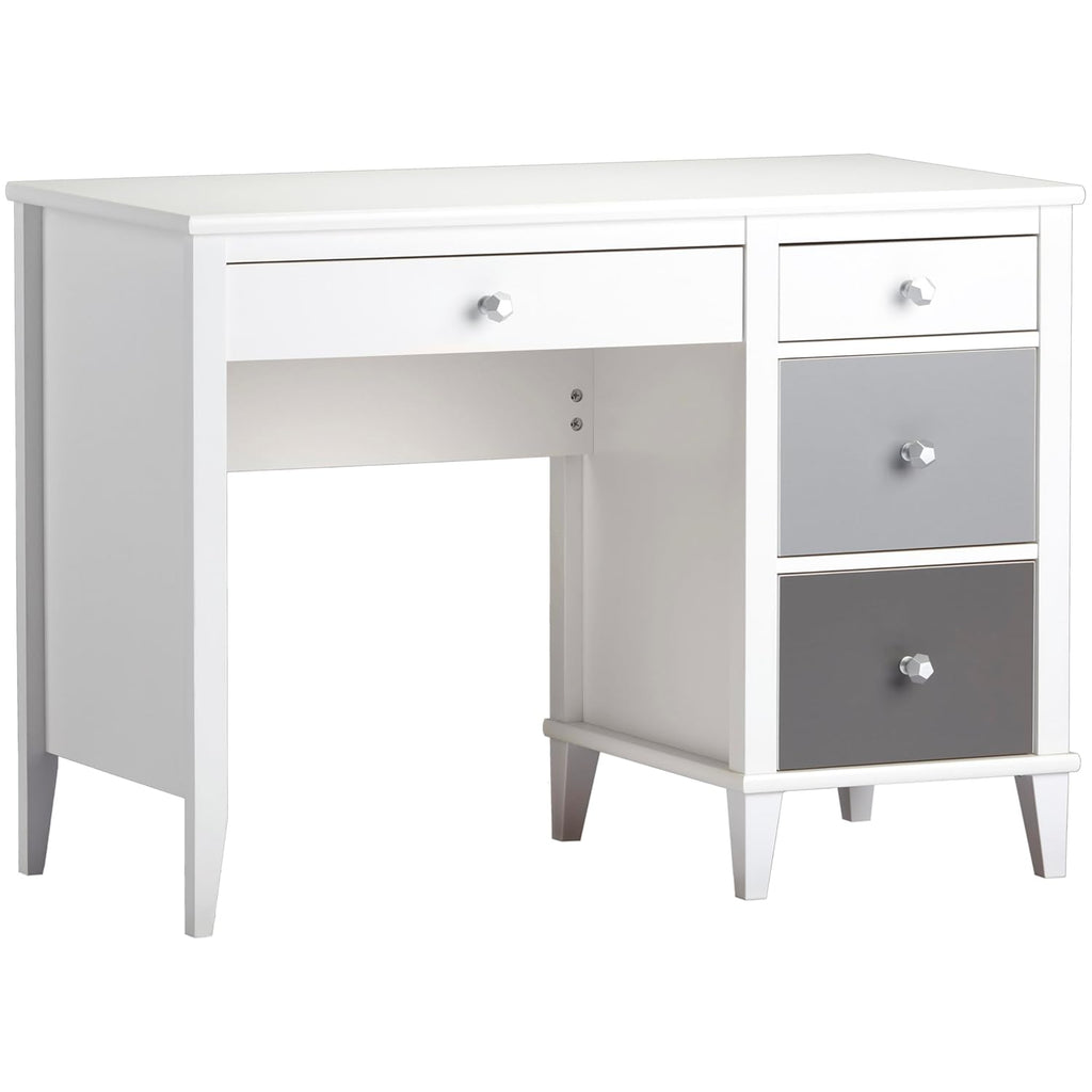 Little Seeds Monarch Hill Poppy Kids’ White Desk, Grey Drawers