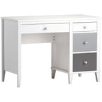 Little Seeds Monarch Hill Poppy Kids’ White Desk, Grey Drawers